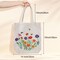 Canvas Tote Bag Embroidery Kit for Beginners (daisy flower) 11.81 x 9.84 x 1.02 inches